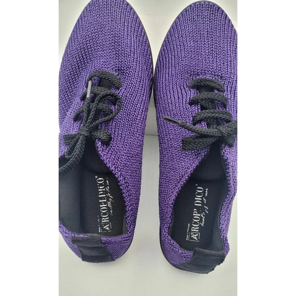 Arcopedico Classic Knit Lace Up Comfort Shoes Purple Women's EU 39 US 8.5 Vegan - Picture 3 of 9